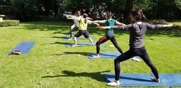 Student Yoga session at Goldney Hall